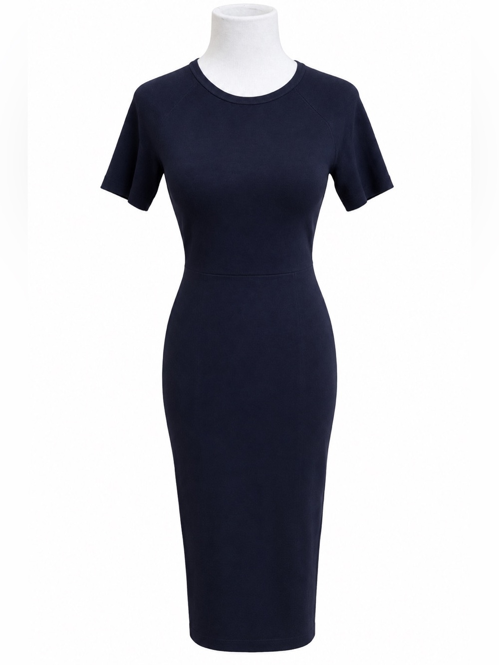 Ann Taylor Navy Midi Sheath Dress XSP